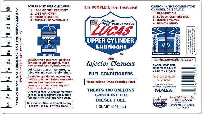 Lucas Oil 10003 Fuel Treatment - 1 Quart
