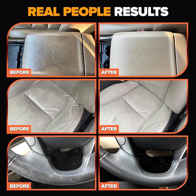 Carfidant Ultimate Leather Cleaner & Stain Remover for Cars - Cleans and Restores Seats, Coach, Purses, Handbags, Furniture, Shoe, Boot, Sofa and Interior