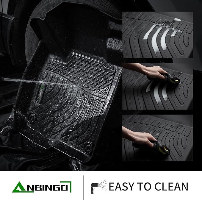 ANBINGO® Floor Mats & Cargo Liner for 2016-2022 HR-V FWD, LX | Sport | EX | EX-L, HRV All Weather TPE Car Mats Waterproof Non-Slip Trunk Mat, Set