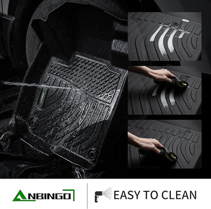 ANBINGO® Floor Mats & Cargo Liner for 2016-2022 HR-V FWD, LX | Sport | EX | EX-L, HRV All Weather TPE Car Mats Waterproof Non-Slip Trunk Mat, Set