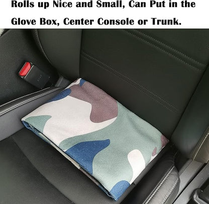 Car Seat Cover Protector Front Seats,for Gym Workout,Running,Swimming,Beach and Hiking,Waterproof Sweat Towel Bucket Seat Covers for Cars SUV Trucks (Camouflage, 1Pcs)