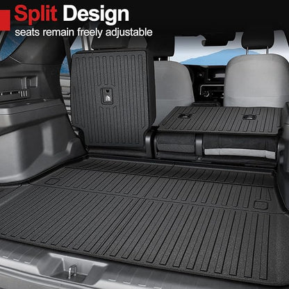 Cargo Liner & Backrest mat for 2025 Toyota 4Runner Fuel 5-Seater, Full Coverage All Weather TPE Cargo Mat & Trunk Backrest Protectors