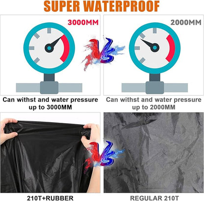 Car Cover Waterproof All Weather Compatible with 1950-1992 VW Bus T1 T2 T3, Volkswagen Vanagon Full Car Cover with Door Zipper, Windproof Strap, Storage Bag
