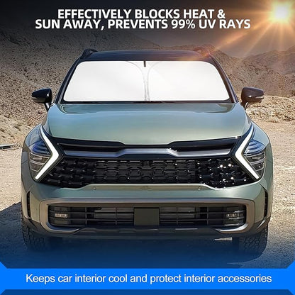 Windshield Sun Shade for Kia Sportage 2023-2025 2026 Foldable Sunshade Custom Fit Front Window Car Interior Accessories Protector Blocks UV Rays