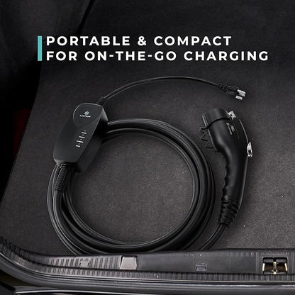 Lectron Level 1 J1772 EV Charger (WiFi) with App Control - 120V, 12 Amp, & 16 ft Cord - Portable Charger for J1772 EVs with NEMA 5-15 Plug - Compatible with All J1772 Evs