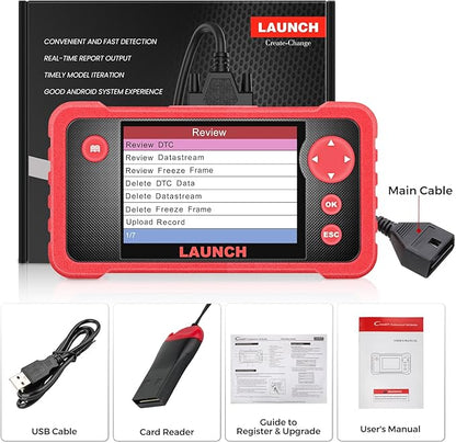 LAUNCH CRP123 V2.0 Plus Elite OBD2 Scanner, 2025 New Full System Lifetime Free Update Scan Tool with 3 Reset Oil Service, Throttle Adaption, SAS Relearn, Car Scanner for All Cars