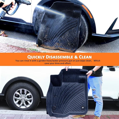 Binmotor-All Weather Floor Mats and Cargo Liner Set for 2024 2025 Mazda CX-90 & CX-90 PHEV（6 & 7 Seater with 2nd Row Bench Seat or Bucket Seat） Seatback Cargo Fit for 6 Seater, for CX90 Accessories