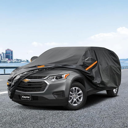 Kayme 7 Layers SUV Car Cover Custom Fit for Chevrolet Chevy Traverse (2009-2025) Waterproof All Weather for Automobiles, Outdoor Full Cover Rain Sun UV Protection.
