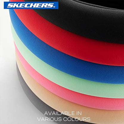 Skechers Steering Wheel Cover,Memory Foam Car Steering Wheel Cover,14.5-15inch Anti-Slip Safety Comfortable Desgin, Universal Accessory for Diverse Cars, Truck,SUV (Black & Beige)