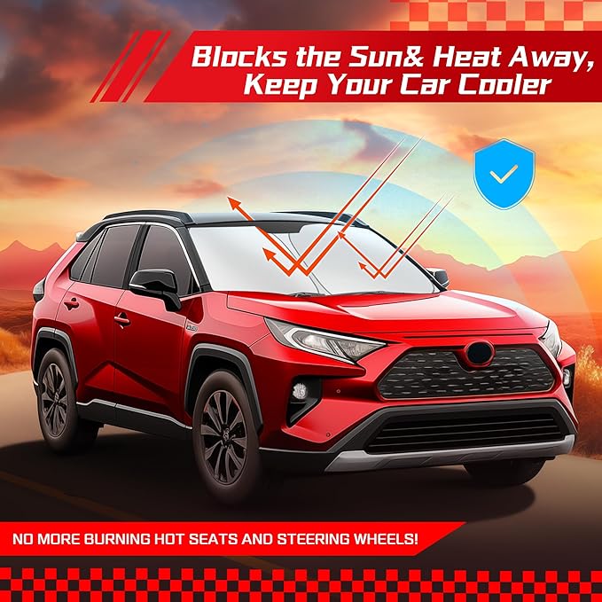 ARISMOTOR Windshield Sun Shade for Toyota Corolla Hybrid Sedan 2020-2025, Custom Fit Foldable Front Window Sunshade Sun Visor Protector, Block UV Rays Keep Your Car Cooler