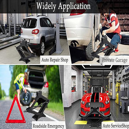 Scissor Jack for Car-2.0Ton(4409lbs) 丨Car Jack Kit-Tire Jack丨Portable,丨deal for SUV and Auto-with Crank Handle丨Heavy Duty Material,Black
