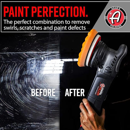 Adam's Polishes Swirl Killer 15mm Polisher Kit 7 Item Buffer Polisher Dual Action Machine | Use W/Car Polish, Polishing Compound, or Car Scratch Remover | Detailing Car Wash Clay Bar Ceramic Coating