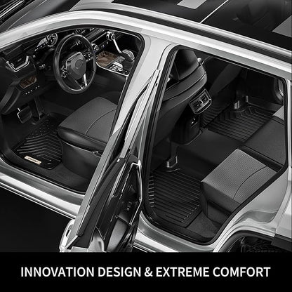 OEDRO All-Weather Floor Mats Fit for 2017-2025 Mazda CX-5, Unique Black TPE Mazda CX-5 Floor Liners, 1st and 2nd Row: Front, Rear, Full Set Liners