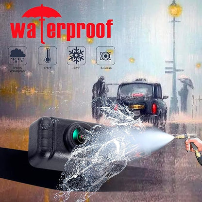 YIMU Backup Camera System with License Plate Backup Reverse Camera, Easy Installation, Plug & Play, DIY Guide Lines, 150° Wide Angle, Night Vision, IP69K Waterproof, Optional Dual Bracket K4302
