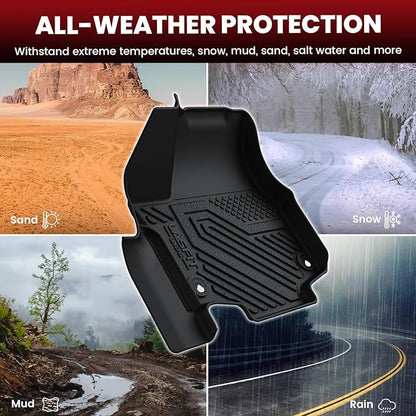 LASFIT Floor Mats&Cargo Mat Fit for Chrysler Pacificar 2017-2025 7-Seater(Not Hybrid)/Chrysler Voyager 2020-2025, All Weather TPE Fit Floor Liner for Pacifica & Voyager 3 Row Car Mats&Cargo Liner