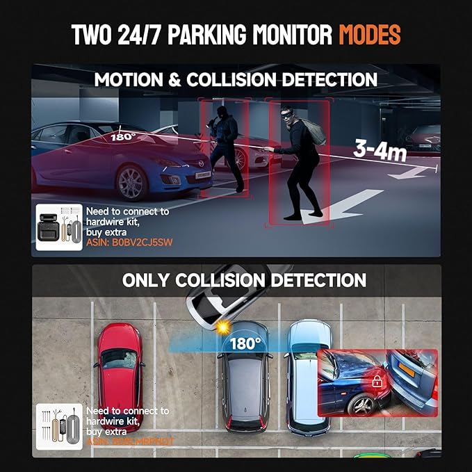 Dash Cam 4 Channel Front and Rear Inside, 360° Car Camera 4K UHD, Dash Camera for Cars Built-in Wi-Fi GPS, Dashcam with 64GB Card, Voice Control, CPL Filter, WDR Night Vision, 24H Parking Mode(V8PLUS)