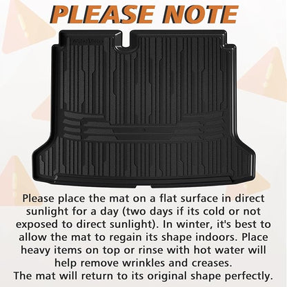 TripleAliners Trunk Mat All Weather Liners Compatible with 2025 Nissan Kicks Interior Accessories Custom Fit Anti-Slip TPE Full Coverage Protection Rear Trunk Floor Mat (S Trim Level ONLY)