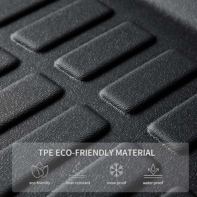 KELCSEECS® Floor Mats Custom for Hyundai Elantra Hybrid 2025 2024 2023 2022 2021 All Weather Protection TPE Heavy Duty Non-Slip Automotive Floor Liners Fits Front & 2nd Row full set Accessories, Black