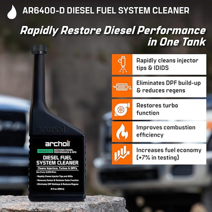 Archoil Diesel Fuel System Kit - AR6500 Diesel Treatment (40 oz) + AR6400-D Diesel Fuel System Cleaner