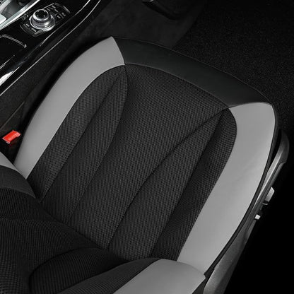 GIANT PANDA Front Seat Cover for Nissan, 3D Air Mesh Car Seat Covers Custom Fit Nissan Rogue Altima Sentra Versa Kicks Frontier Murano Pathfinder Maxima (Grey+Black) 2-Pack
