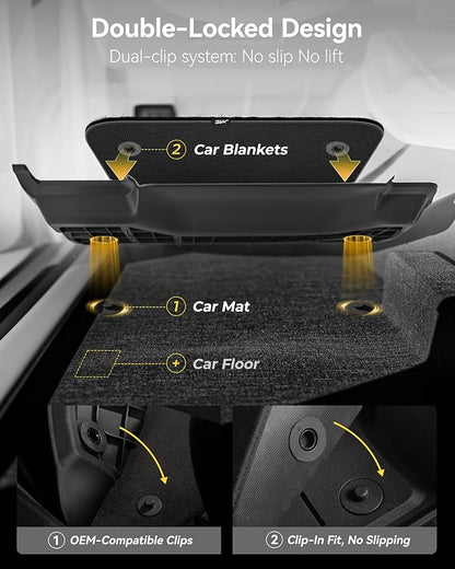3W Floor Mats & Cargo Liner Fit 2022-2025 Jeep Grand Cherokee(Non L or WK) Carpets for 1st Rows Black Mats Custom Fit for Grand Cherokee, 6PCS