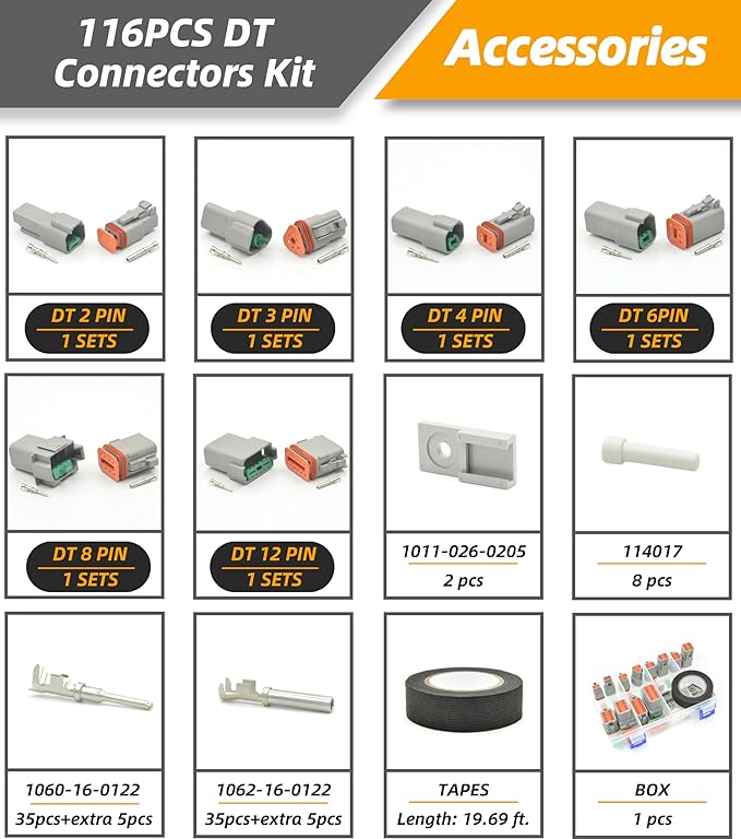 DT Kit for Car Motorcycle Boat (1SET 116PCS)
