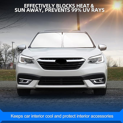Windshield Sun Shade for S-ubaru Legacy 2020-2025 Foldable Sunshade Custom Fit Front Window Car Interior Accessories Protector Blocks UV Rays