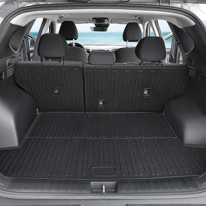 Floor Mats Set for 2022-2025 Hyundai Tucson Gas, Full Coverage All Weather Floor Mats Cargo Mat with Backrest Protectors & Door Sill Guards for Tucson Accessories(Not fit Hybrid)