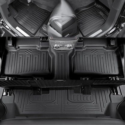 Floor Mats for 2020-2024 2025 Ford Explorer (7-seat), All Weather TPE Floor Mat Cargo Liner with Backrest Mat for Explorer ST/XLT Accessories