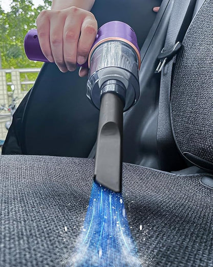 Handheld Vacuum Cordless Rechargeable with LED Light and Multi-Nozzles,15000 Pa Car Vacuum Portable Cordless, 120W Powerful Mini Vacuums Cleaner for Home, Car, Pet Hair, DC Motor, Blue