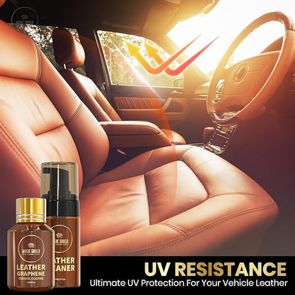 Graphene Leather Care Coating- Lasts 5 Years+ in Real World - Advance SiO2 Protection, UV & Water Resistant, Perfect for Cars, Motorcycles, Marine, RVs, Furniture and Shoes