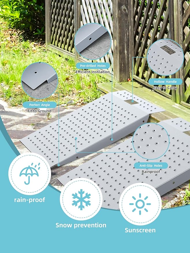 Shed Ramp 2PC, Loading Ramp for Riding Mower, 29" L x48 W, 1500 lbs Capacity, Shed Storage Ramps for Sheds, Garages, Barns, ATV, Lawnmower, Golf Cart, Sturdy Anti-Slip Ramps
