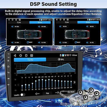 UNITOPSCI 4G+64G Radio for Subaru Forester WRX Impreza 2015-2018 Android Car Stereo CarPlay Android Auto Bluetooth 5.0 GPS 9 Inch 1280 * 720 Touchscreen DSP 32 EQ FM/RDS WiFi SWC Backup Camera Mic