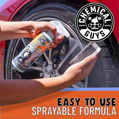 Chemical Guys Tire Kicker Sprayable Extra Glossy Tire Shine (Works on Rubber, Vinyl & Plastic), Great for Cars, Trucks, SUVs, Motorcycles, RVs & More, 16 oz (2 Pack)