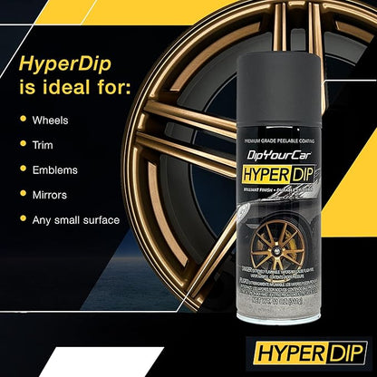 DipYourCar.com HyperDip Paint - Can of Sprayable Automotive Dip Coat - Removable Peelable Paint Protection for Cars - Bronze Gold Satin Coat Spray