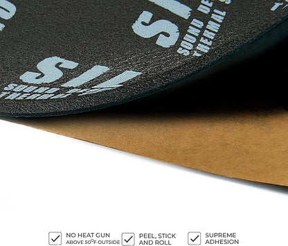 Siless LinerPRO 2in1 200 mil (5mm) 36 sqft Car Sound Deadening & Heat Insulation Closed Cell Foam - PE Foam Sound Deadener