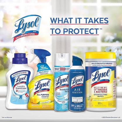Lysol Bundle containing x2 Lysol Disinfectant Spray for Hard and Soft Surfaces, Crisp Linen, 19 Fl. Oz + Lysol Air Sanitizer Spray, For Air Sanitization and Odor Elimination, White Linen, 10 Fl. Oz