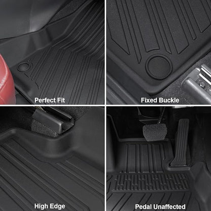 Floor Mats Set for Mazda CX-5 2017-2024 2025 Accessories, Full Coverage All Weather Floor Mats Cargo Mat with Backrest Protectors & Door Sill Guards