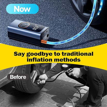 X9 Pro Portable Tire Inflator 1Min2X Faster 150PSI Air Compressor,25000mAh Portable Air Pump for Car Tires,Inflation Air Compressor with Digital Pressure for Car,Electric Bikes,Motorcycle,Ball