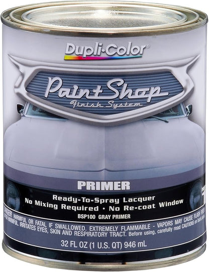 Dupli-Color BSP100-2 PK Paint Shop Finish System Car Primer Paint – Grey Primer - 32 oz. Automotive Paint