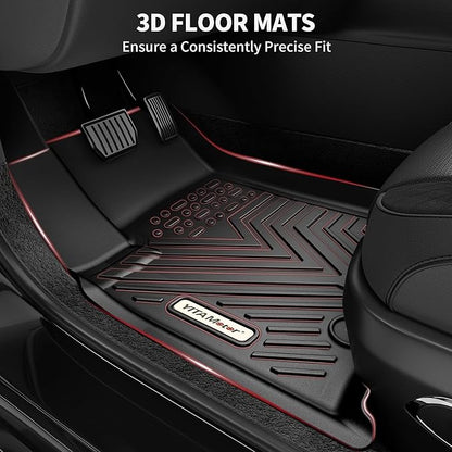 YITAMOTOR Upgraded Floor Mats Compatible with Jeep Grand Cherokee 2016-2021/ WK 2022 / Dodge Durango 2016-2024 All Weather Floor Liners, TPE Anti-Slip Waterproof Floor Mats, Car Interior Accessories