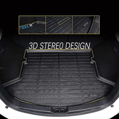 KELCSEECS Floor Mats & Cargo Liner for 2012 2013 2014 2015 2016 2017 Chevrolet Chevy Equinox & GMC Terrain/Terrain Denali All Weather Car Mats Cargo Mat Floor Liners Trunk Mat Trunk Liner Accessories
