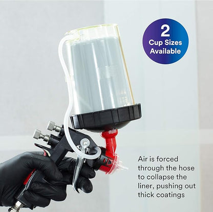 3M PPS 2.0 H/O Pressure Cup with Air Hose, 26124, Large, 28 Ounces, Use with 3M Accuspray HGP Spray Gun for Thick High-Viscosity Latex Paints, Varnishes, Coatings and Primers, 1 Pack