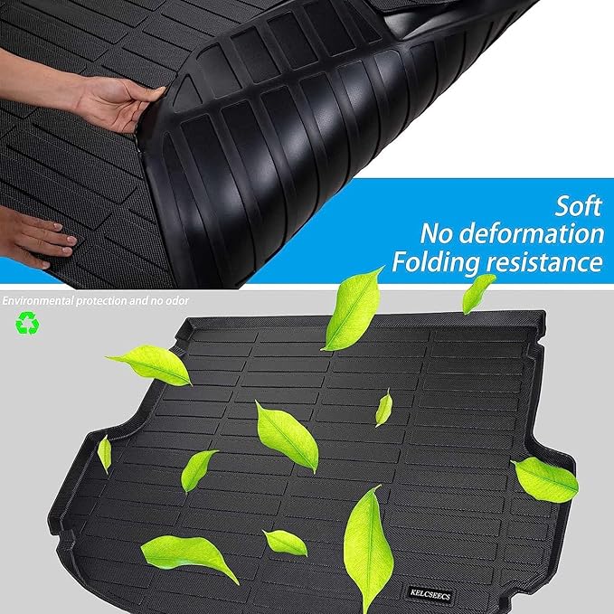 KELCSEECS Floor Mats & Cargo Liner Custom for 2026 2025 2024 2023 Honda HRV/Honda HRV Hybrid Car Mats Cargo Mat Floor Liners Trunk Liner HR-V All Weather Floor Mats Accessories Black