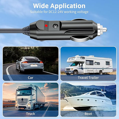 Starlink Mini Cable 12V 24V Car Adapter 10FT/3M Cigarette Lighter to DC Cord Replacement DC Power Cable 18AWG for Starlink Charging Cord Waterproof