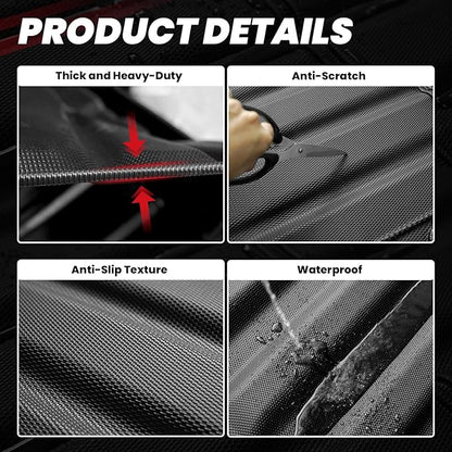 LASFIT Bed Mat for Toyota Tacoma 2024 2025 Truck Bed (6ft,6'Bed), All Weather 6 ft Car Bed Liner for Toyota Tacoma Accessories, TPE Trunk Mat&Cargo Liner, Black