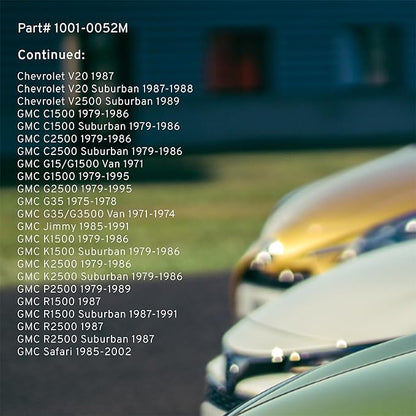 Premium Semi-Metallic Front Brake Pads (1001-0052M) Compatible with 1967-2002 Buick/Cadillac/Chevrolet/GMC/Jeep/Oldsmobile/Pontiac (C10/C1500/C20/C2500/C30 Pickup/C35/Camaro & More)