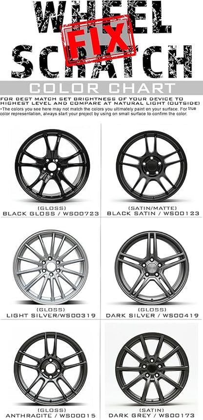 Black Gloss Rim Touch Up Paint Pen, Car Wheel Scratch Repair, Curb Rash Repair, Gloss Black Wheel Paint