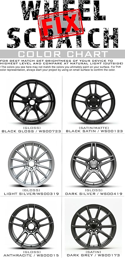Anthracite Gray Rim Touch Up Paint Kit, Car Wheel Scratch Repair Kit, Wheel Touch Up Paint Pen, curb rim repair kit, curb rash repair Kit, Universal Rim Alloy Wheel Paint Grey Anthracite (Anthracite Gray)