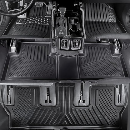 GALVAGNIATE Floor Mats for 2021-2024 2025 Kia Sorento 6-Seat/7-Seat (Not for Hybrid), All Weather TPE Floor Mat and 2-in-1 Cargo Liner with Backrest Mat for Sorento Accessories